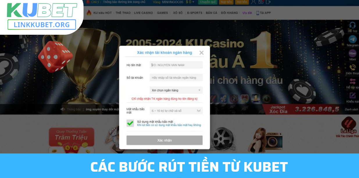 Hướng dẫn rút tiền KUBET 2025 – Chi tiết từng bước