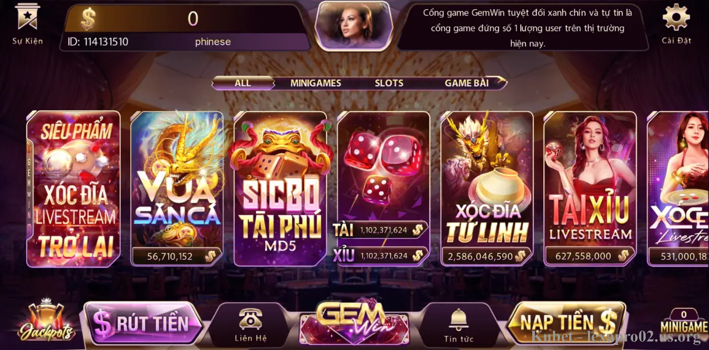 Kho game hấp dẫn hàng đầu tại cổng game Gemwin