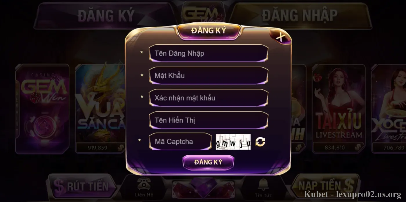 Hướng dẫn người chơi cách đăng ký Gemwin thành công
