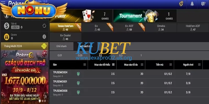 Game đánh bài Poker đổi thưởng