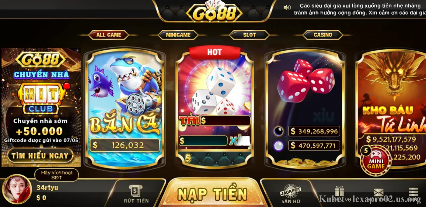 Mục đích hoạt động chính thức của cổng game Go88