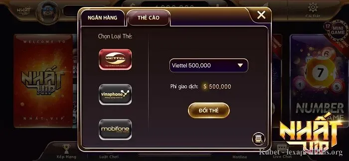 Giao dịch thanh toán đa dạng, thuận tiện tại Nhatvip