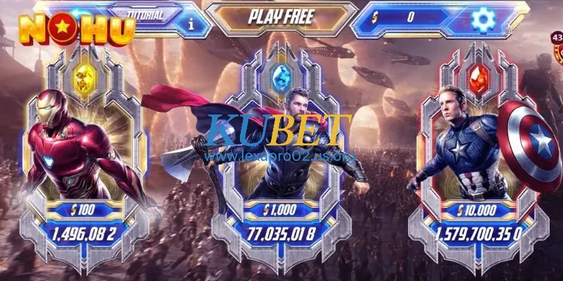 Nổ hũ Avengers và các biểu tượng đặc biệt 