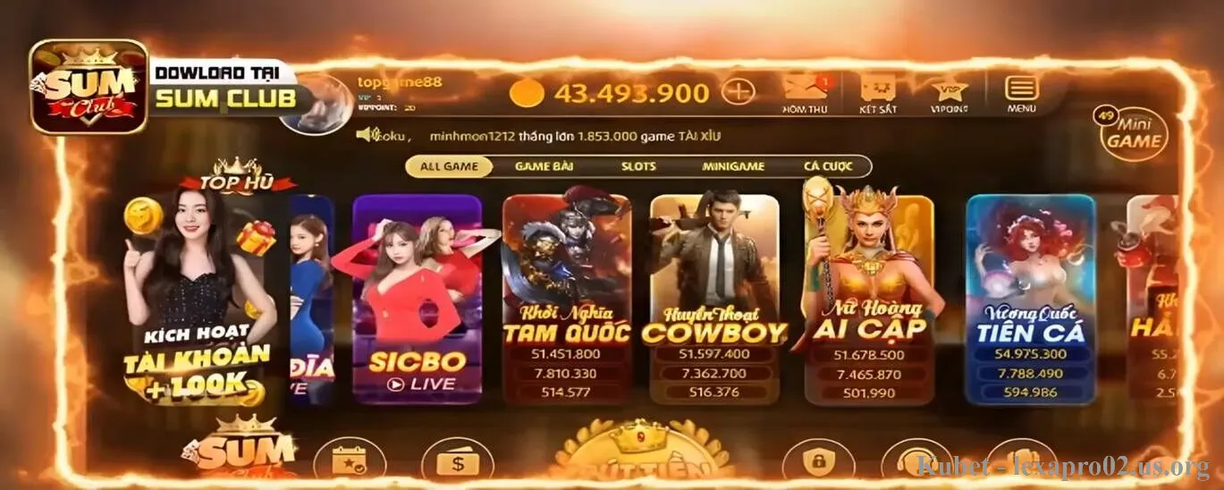 Những sản phẩm cược ấn tượng tại cổng game Sumclub 