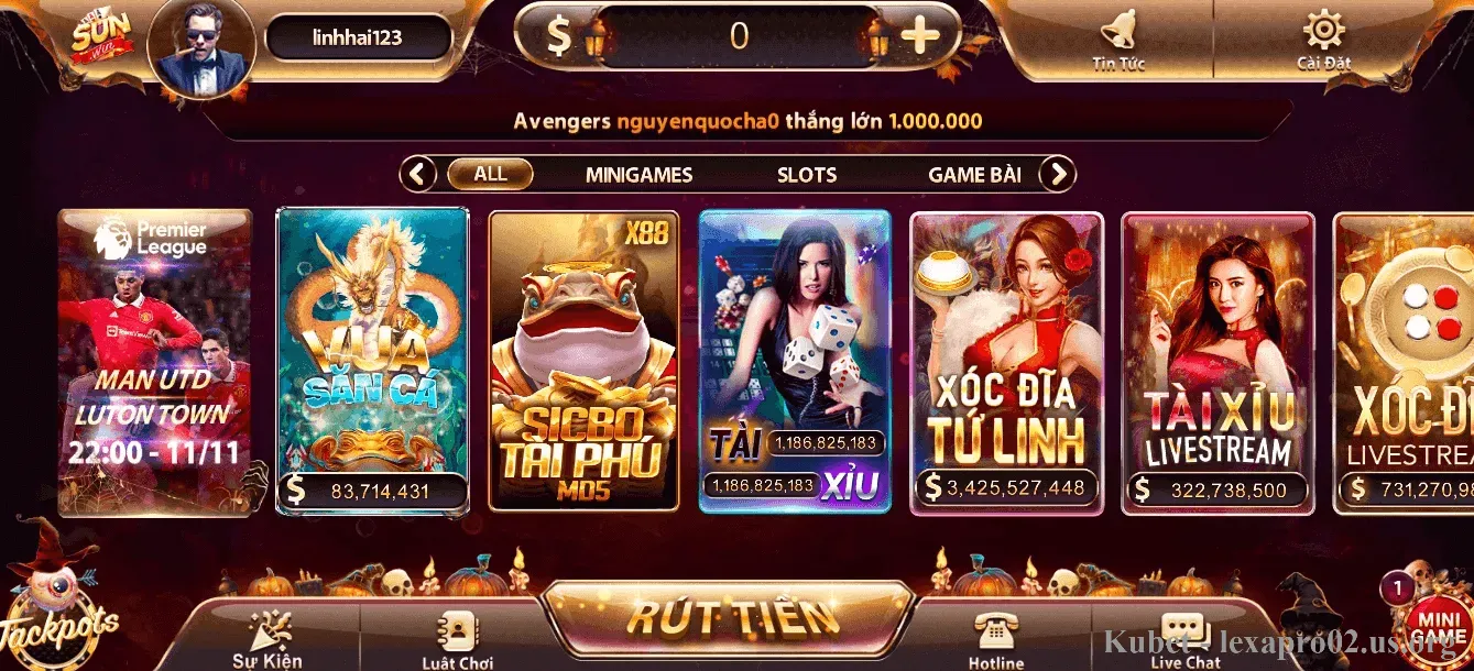 Các sản phẩm giải trí cá cược có tại cổng game Sunwin