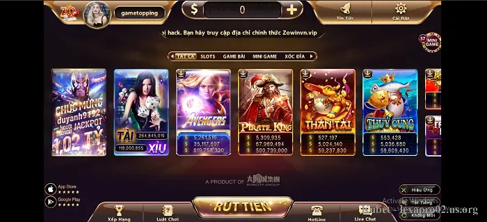 Kho game cổng game Zowin có gì hấp dẫn?